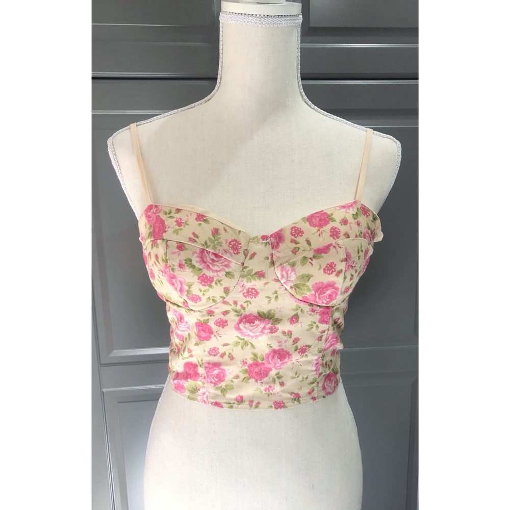 Floral Crop Top Bustier 🌸
